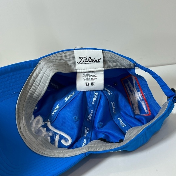 Titleist One Size Blue PRO V1 Footjoy FJ Classic Golf Hat - Picture 4 of 5
